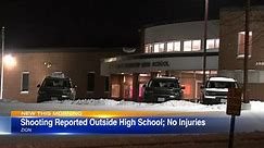 Cars damaged by gunfire outside of Zion-Benton Township High School basketball game