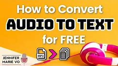 How to Convert Audio to Text for FREE | Transcribe MP3 | Audio to Text Converter for free in 2020