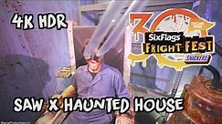 NEW Saw X Haunted House Walkthrough | Fright Fest Six Flags Magic Mountain