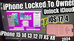 How To Unlock iPhone Locked To Owner Bypass iCloud iPhone 14 11 12 13 15 XS XR