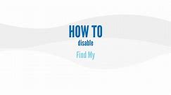 Disable Find My