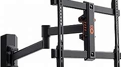 ECHOGEAR SwiftStud Swivel Full Motion TV Wall Mount for TVs Up to 60" - Smooth Extention, Tilt - Wall Template for Easy Install On 1 Stud - Level & Hide Cables After Install