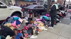 Migrants block NYC streets selling clothes, other used goods