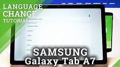How to Change Language on SAMSUNG Galaxy TAB A7 2020 - Language List