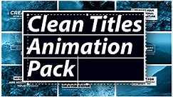 Paquete de Animación de Títulos Minimalistas (Widescreen Version) | Renderforest