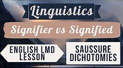 Linguistics : Signifier vs Signified شرح بالعربية