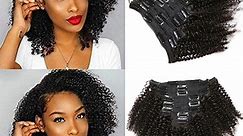 17.96US $ 18% OFF|Kinky Curly Clip Human Hair Extensions | Afro Kinky Clip Hair Extensions - Afro Kinky - Aliexpress