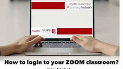 How to login to your Zoom classroom?