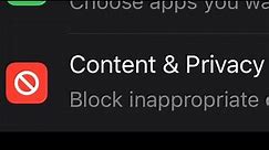 How do I block content restrictions on iPhone?