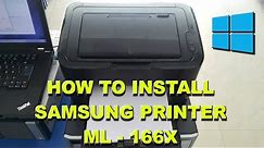 Samsung ML 1665,1660, 1666 Easy Driver or Software Printer Installation Guide for Windows 2019