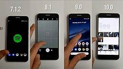 Speed Test Android 10 vs 9 vs 8 vs 7 on Google Pixel XL