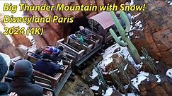 Big Thunder Mountain at Disneyland Paris with SNOW - Full Experience, POV, Queue & Exterior 4K 2024