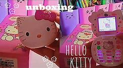 unboxing HELLO KITTY k688 flip phone