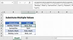 Substitute Multiple Values - Excel & Google Sheets - Automate Excel