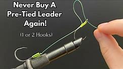 How to Tie a 2 Hook Leader (Egg Loop Snell Knot) for Salmon Halibut Lingcod etc. (Herring Rig)