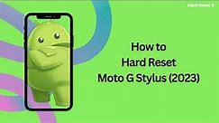Hard Reset Motorola Moto G Stylus 2023 – Forgot Password | how to unlock phone if forgot password