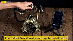 Dyna-Living Vintage Telephone Antique Phone Rotary Old Fashion Phone Vintage Landline Phone Decor, Ringtone Volume Adjustable Rotary Retro Telephone for Home or Office Use