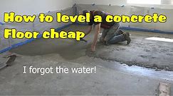 How to level a concrete floor cheap