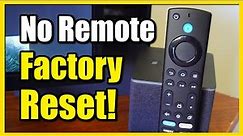 How to Factory Reset FIRE TV Cube without Remote (Fast Method)
