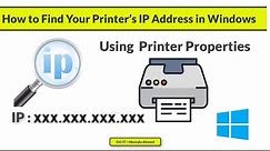 How to Find Your Printer’s IP Address in Windows 10