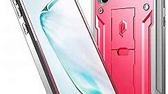 Galaxy Note 10 Plus Rugged Case with Kickstand, Poetic Heavy Duty Military Grade Full Body Cover, Without Built-in-Screen Protector, Revolution, for Samsung Galaxy Note 10+ Plus 5G, Pink