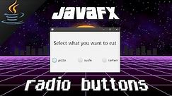 JavaFX RadioButtons 🔘