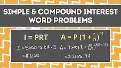 Simple and Compound Interest Problems Explained | Algebra 2