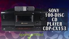 SONY VINTAGE 100-DISC CD PLAYER CHANGER WITH GROUP PLAY CDP-CX153 COMPACT DISC CAROUSEL JUKEBOX