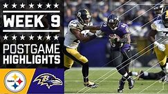 Steelers vs. Ravens | NFL Week 9 Game Highlights