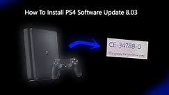 How To Install PS4 8.03 Software Update(USB Method) - 2021 PS4 Stuck In Safe Mode