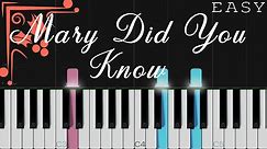 Mary Did You Know | EASY Piano Tutorial