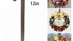 12 In Wreath Hanger - Metal Wreath Holder - Door Hook for Xmas Easter Spring Wreath - Front Door Hanger Bronze