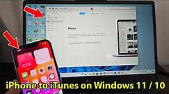 How to connect iphone to itunes on windows 11 and 10
