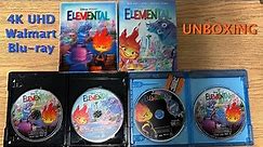 Disney Pixar Elemental 4K UHD Blu-ray Walmart Lenticular Exclusive & Standard Blu-ray/DVD Unboxing
