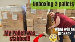 Unboxing STABBED Pallets!!! Why is my pallet stabbed and what will be broken? Check it out!