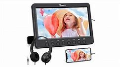 Vanku 10.1'' DVD Player for Car with HDMI Input Wall Charger Headphone