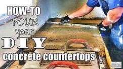 All about pouring your DIY concrete countertops