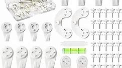 Picture Hanging Kit, 62PCS Hardwall Hangers for Cinder Block, Picture Hanger, Invisible Nail Hangers, No Damage Wall Hangers for Photo Frame Art Painting Non-Trace Drywall Stucco Concrete Hooks