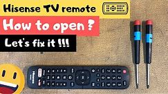 How To Open Hisense Remote