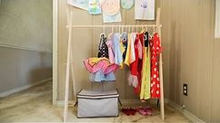 DIY Wooden Clothing Rack for Dress Up Clothes