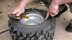 Changing a atv tire the redneck way