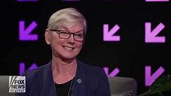 Energy Secretary Granholm screams about climate change during an interview at SXSW festival