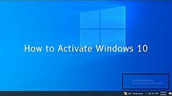 how to activate windows 10 / how to activate windows 10 pro / how to activate windows 10 for free