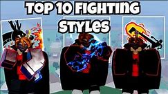 Top 10 STRONGEST Fighting Styles In Blox Fruits