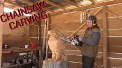 Chainsaw carving at its finest (eagle on stump)