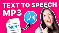 Text to Speech MP3 | Download Audio