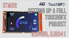 A full TouchGFX project with 3.5" SPI display and the full set of TouchGFX widgets