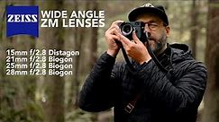 Testing the Zeiss ZM 15mm 21mm 25mm & 28mm f/2.8 Lenses for Leica M