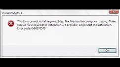 NAPRAW: System Windows nie może zainstalować wymaganych plików