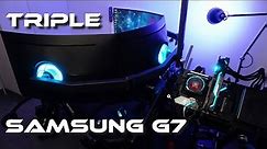 Samsung Odyssey G7 Triple Screen Ceiling Mounted Adjustable Stand